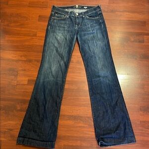 7 For All Mankind Dark Blue Flare Jeans